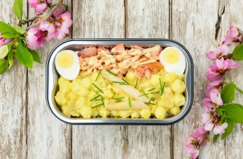 Zalm asperge schotel