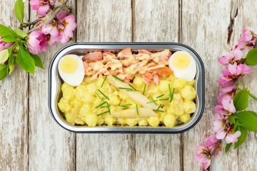 Zalm asperge schotel