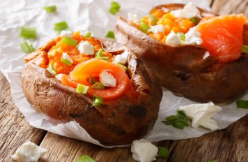 Gevulde zoete aardappel